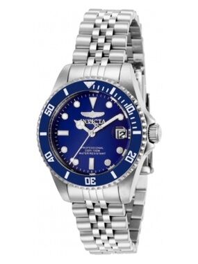 Invicta Pro Diver Lady Automatic Stainless Steel Watch Blue Dial Waterproof NWT